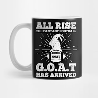 All Rise Fantasy Football Goat Arrived League Champion Draft Mug